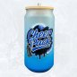 Preview: Glas 18oz transulent blau - Cheer Pack Design Graffiti